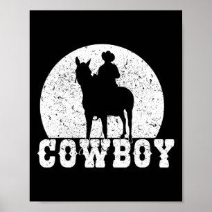 Affiche Rodeo Horse Rider Cowboy Horseback équitation Grap