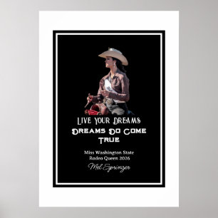 Affiche Rodeo Queen Miss Rodeo Pageant Live Your Dreams