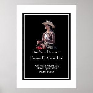 Affiche Rodeo Queen Miss Rodeo Pageant Live Your Dreams