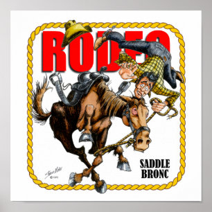 Affiche Rodeo Saddle Bronc Rider Imprimer
