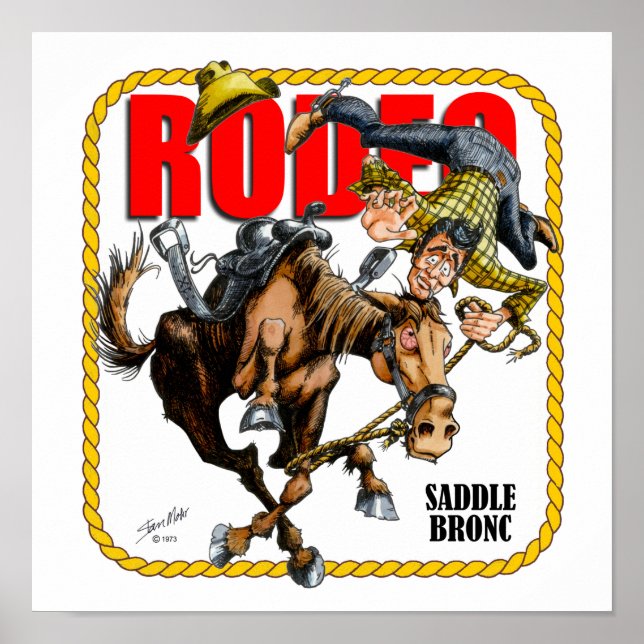 Affiche Rodeo Saddle Bronc Rider Imprimer (Devant)