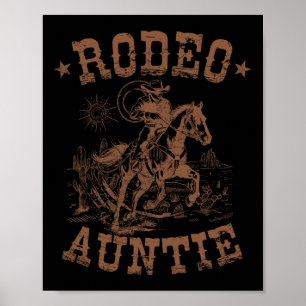 Affiche Rodeo Tante Western Cowboy Famille Mère de jumelag