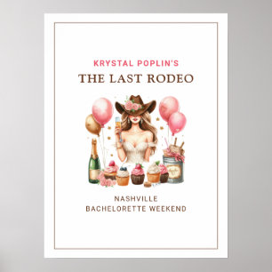 Affiche Rodéo Western Cowgirl