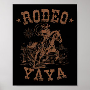 Affiche Rodeo Yaya Western Cowboy Famille correspondant de