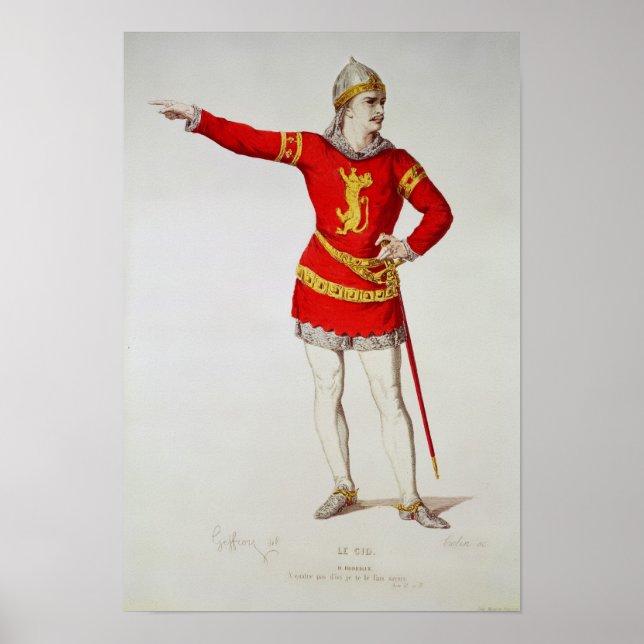 Affiche Rodrigo, du Cid de Corneille (Devant)