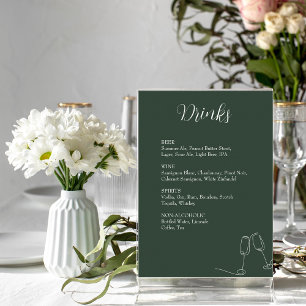 Affiche ROE Dusky Green & White Simple Weeding Dracks Sign