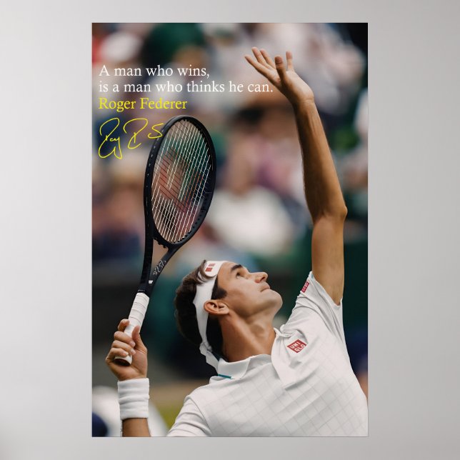Affiche Roger Federer  Art motivationnel Tennis (Devant)