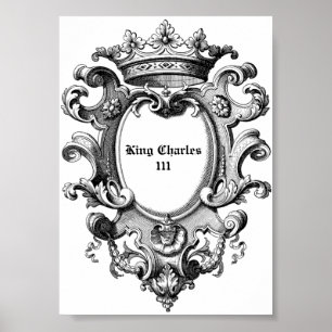 Affiche Roi Charles 111 Couronne royale