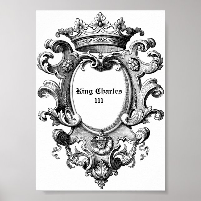 Affiche Roi Charles 111 Couronne royale (Devant)