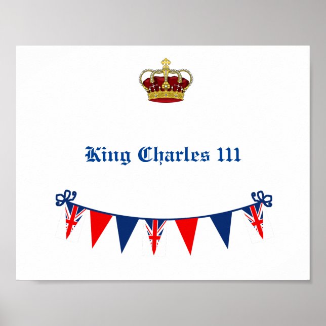 Affiche Roi Charles 111 Couronne royale (Devant)