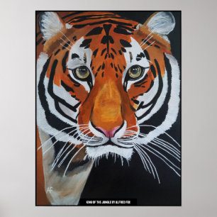 Affiche Roi de la jungle Peinture par Alfred Fox