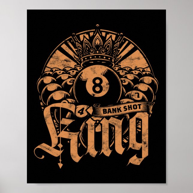 Affiche Roi de tir Billiards à 8 balles (Devant)