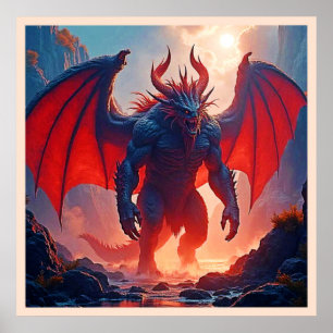 Affiche Roi Démon : Art de l'Ombre du Dragon Éternel