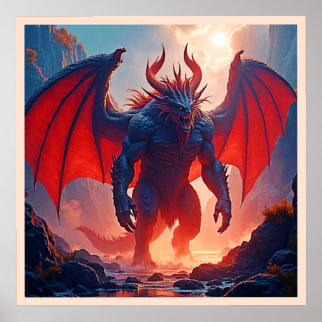 Affiche Roi Démon : Art de l'Ombre du Dragon Éternel (Devant)
