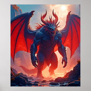 Affiche Roi Démon : Art de l'Ombre du Dragon Éternel