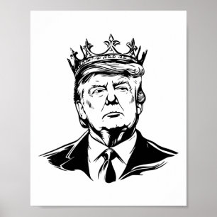 Affiche Roi Donald Trump Donald Trump Royauté 