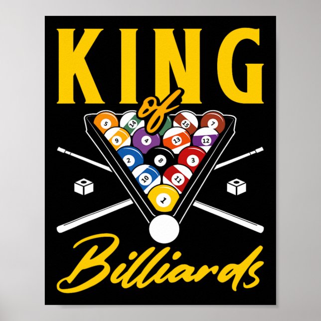 Affiche Roi Du Billard Billard Billard Billard Cue En Rack (Devant)
