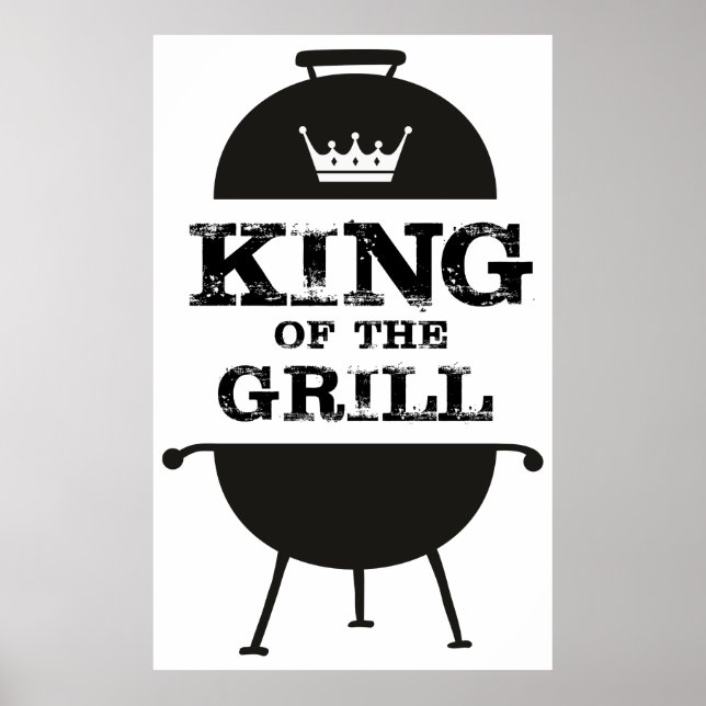 Affiche Roi Du Grill, Couronne Blanche Noire (Devant)