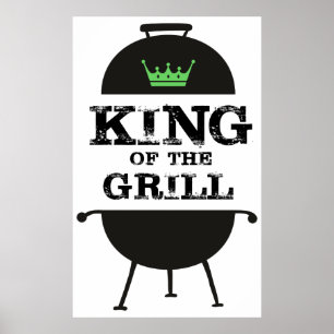Affiche Roi Du Grill, Couronne Verte Noire