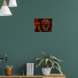 Affiche Roi Lion Ancien Africain — Œil Galaxique de Criniè