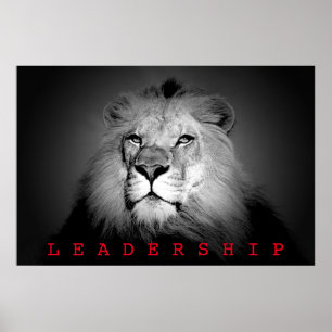 Affiche Roi Lion du leadership motivationnel