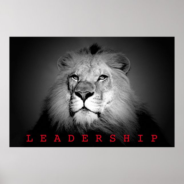 Affiche Roi Lion du leadership motivationnel (Devant)