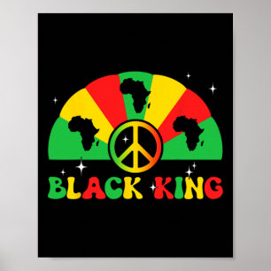 Affiche Roi noir Africain Américain Junet1865 Noir