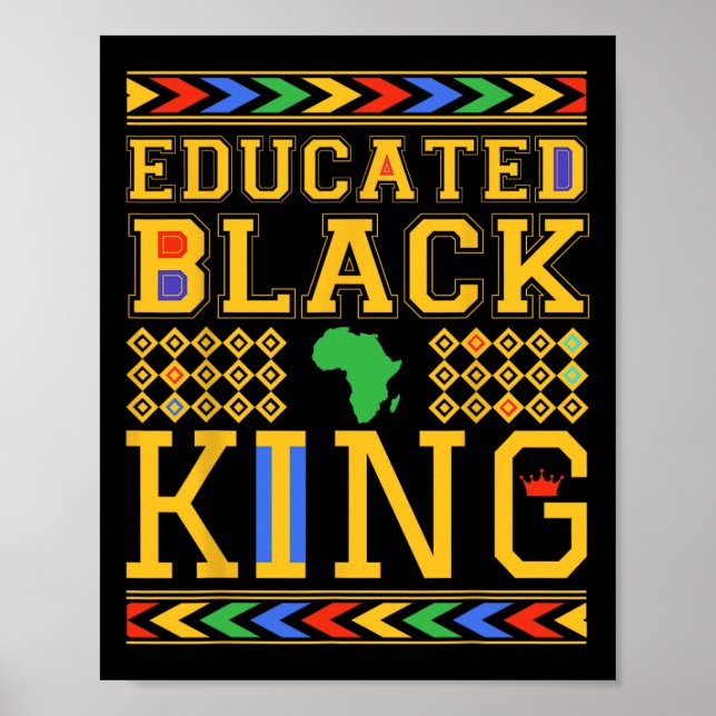 Affiche Roi Noir instruit Histoire noire des Dashiki Afric (Devant)