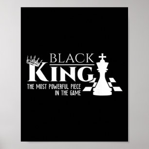 Affiche Roi Noir - La Pièce La Plus Puissante Du Jeu -