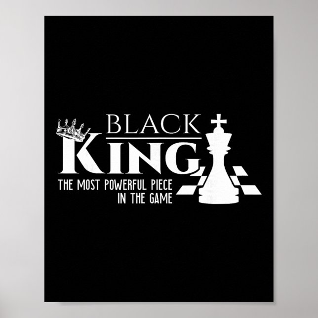 Affiche Roi Noir - La Pièce La Plus Puissante Du Jeu - (Devant)