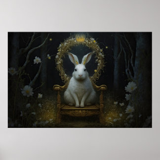 Affiche Roi Rabbit couronné