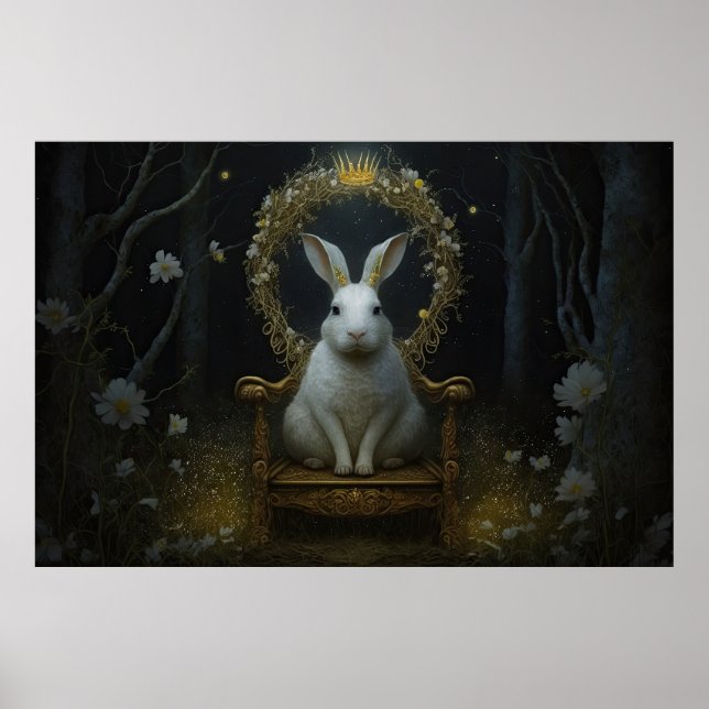 Affiche Roi Rabbit couronné (Devant)