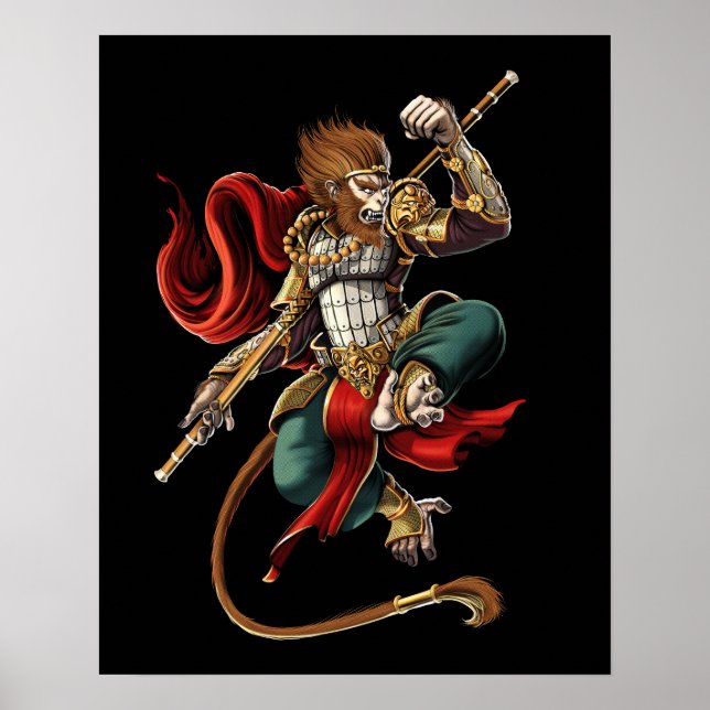 Affiche Roi singe chinois Sun Wukong (Devant)