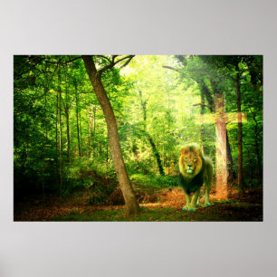 Affiche Roi triomphant (Lion Christian Art)