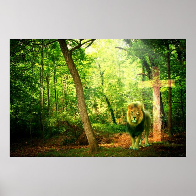 Affiche Roi triomphant (Lion Christian Art) (Devant)