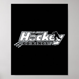 Affiche Rois de Los Angeles Hockey Noir Sous Licence Offic