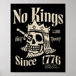 Affiche Rois en Amérique depuis 1776 4 juillet patriotique