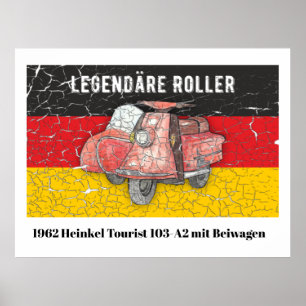 Affiche Roller Allemagne 1962 Hackel 103-A2 Beiwagon