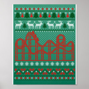 Affiche Roller Coaster Scene Ugly Christmas Sweater