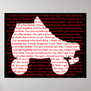 Affiche roller skate : toute nouvelle clé