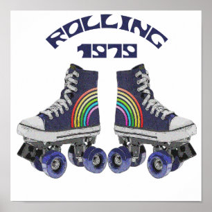 Affiche  Roller Skates  Retro Vintage