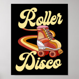 Affiche Roller Skating Roller Disco 1970S Retro