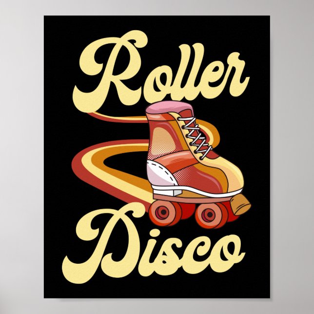 Affiche Roller Skating Roller Disco 1970S Retro (Devant)