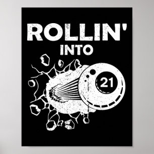 Affiche Rollin En 21 Billiards 21E Billet D'Éclosion Anniv