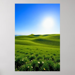 Affiche Rolling Green Hills au printemps