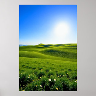 Affiche Rolling Green Hills au printemps