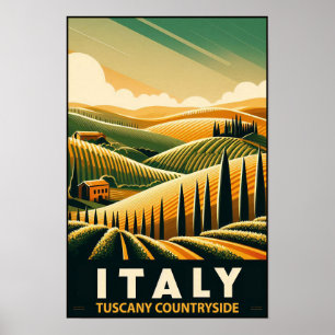 Affiche Rolling Hills of Toscane - Vintage voyage