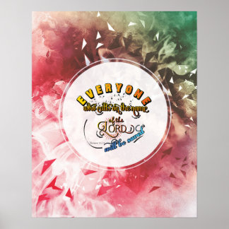 Affiche Romains 10: 13 versets de la Bible versets d'écrit