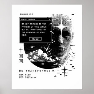 Affiche Romains 12:2 Renouveler Votre Système de Message M