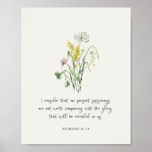 Affiche Romains 8:18 verset biblique